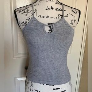Brandy Melville Gray Knit Halter Top